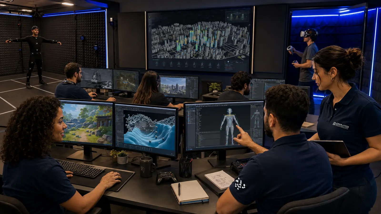 Equipe AlphaPlayTech criando jogos, simulações e gêmeos digitais